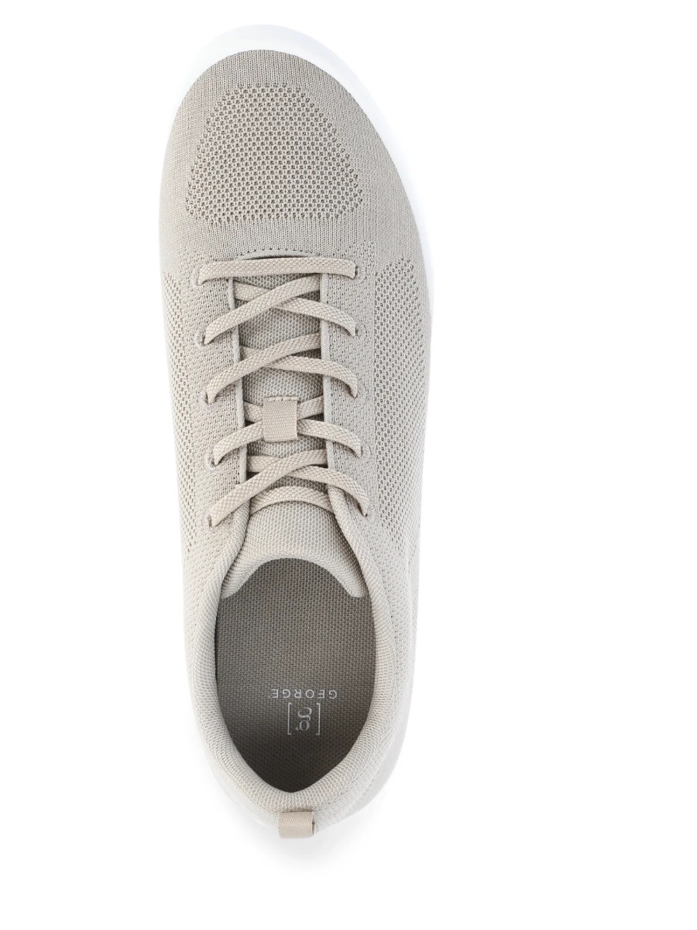 George Men's Knit Lace-Up Sneaker in Light Taupe